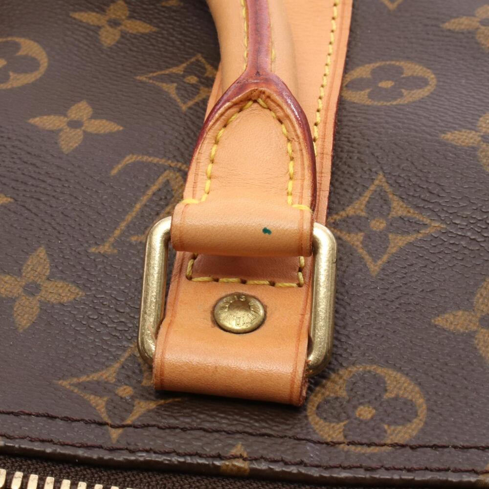 LOUIS VUITTON Authentic Brown Monogram Leather Keepall 45 Boston Bag - Picture 9 of 10